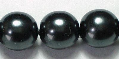 8mm Czech Glass Pearl in Black Pearl