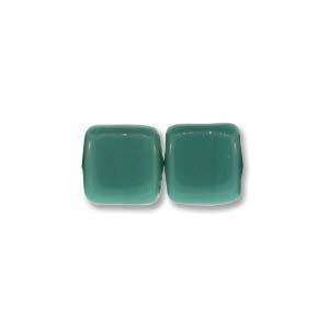 6mm Czech Mates Two Hole Tile in Persian Turquoise