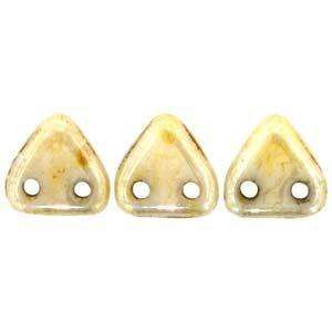 Czech Mates Two Hole 6mm Triangle in Opaque Lustre Picasso