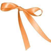 25mm Double Satin Safisa Ribbon in Light Orange