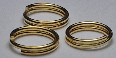 9mm Split Ring in Gold Plate