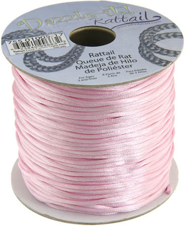 1.5mm Rattail Cord - Light Pink