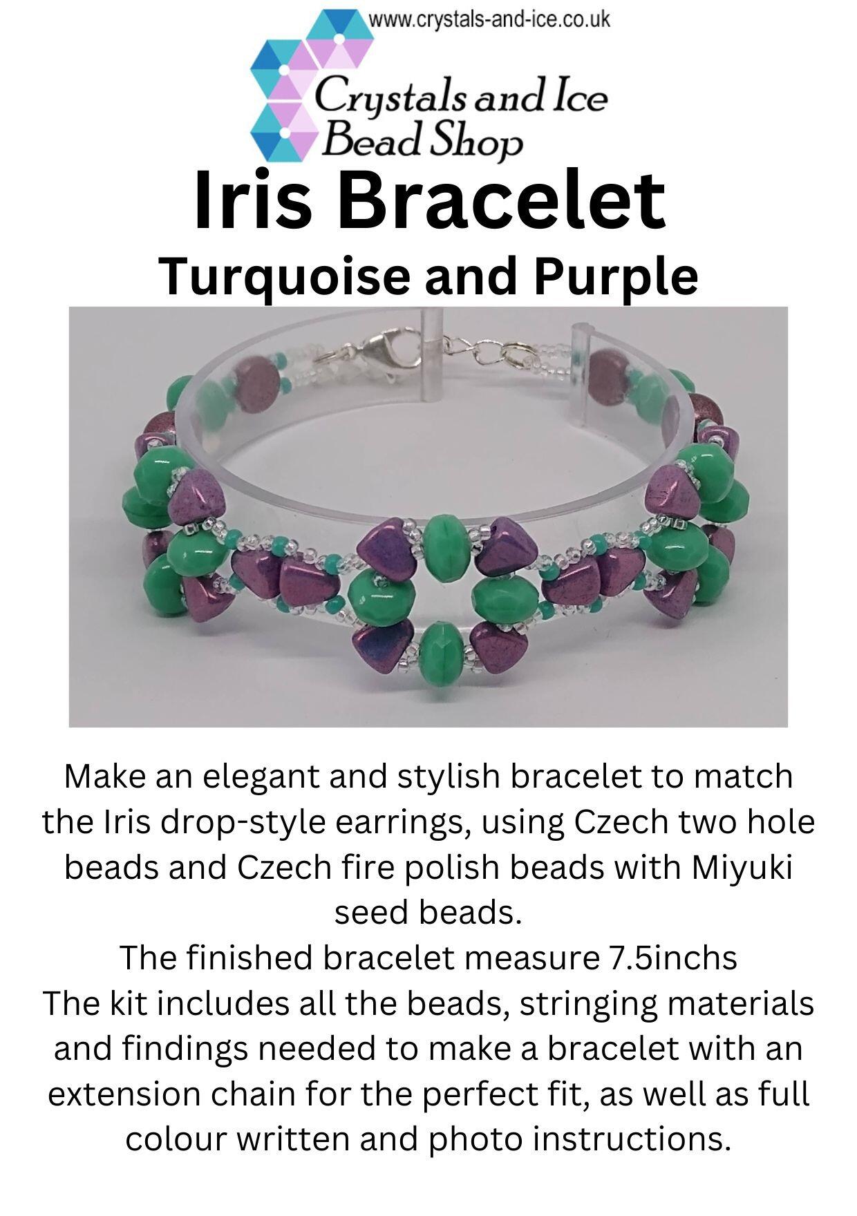 Iris Bracelet Kit - Turquoise and Purple