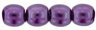 3mm Czech Glass Round Beads in Grape Transparent Pearl