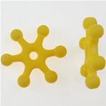 14x15x3mm Acrylic Snowflake Spacer - Yellow