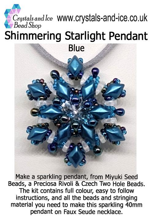 Shimmering Starlight Pendant Kit Label - Blue