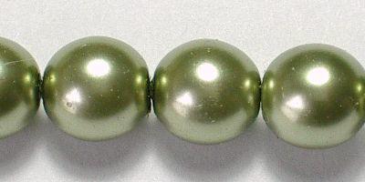 6mm Czech Glass Pearl in Olivine
