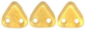 Czech Mates Two Hole 6mm Triangle in Topaz in Champagne Luster