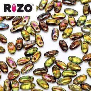 2.5x6mm Rizo Bead in Magic Green