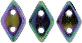 CzechMates Two Hole Diamond Beads - Purple Iris