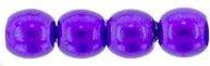 3mm Czech Glass Round Beads in Violet Transparent Pearl
