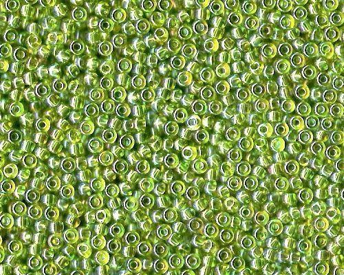 Miyuki Seed Beads 8/0 in Lime Green Trans. AB