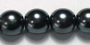 6mm Czech Glass Pearl in Black Pearl
