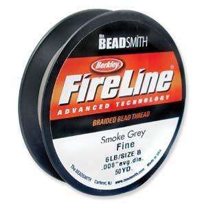FireLine Braided Bead Thread - Smoke Grey 4lb Size B (0.006 inch)