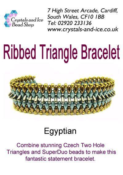 Ribbed Triangle Bracelet Kit - Egyptian