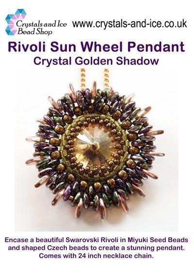 Rivoli Sun Wheel Pendant Kit - Crystal Golden Shadow
