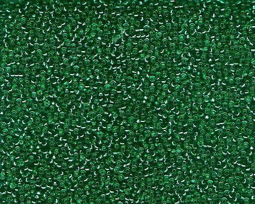 Miyuki Seed Beads 15/0 in Emerald Green Trans. Silver Lined