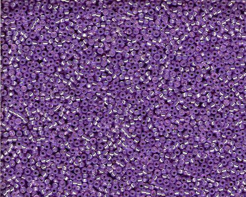 Miyuki Seed Beads 15/0 in Purple Trans. Silver Lined