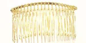 2.5 inch Hair Comb in Gold Plate