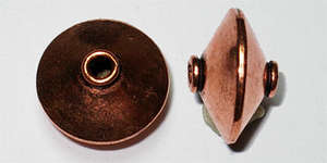 17mm x 10.5mm Disc Spacer - Copper Plated