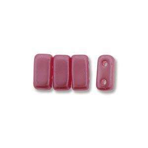 3x6mm Czech Mates Two Hole Brick in Pastel Pink