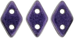 CzechMates Two Hole Diamond Beads - Metallic Suede Purple