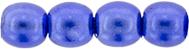 3mm Czech Glass Round Beads in French Blue Transparent Pearl