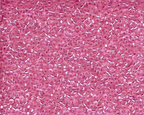 Miyuki Seed Beads 11/0 in Pink Trans. Silver Lined