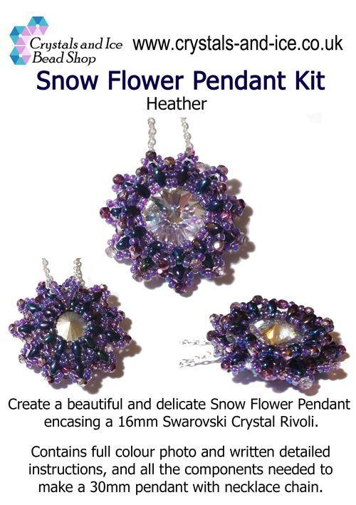 Snow Flower Pendant Kit - Heather