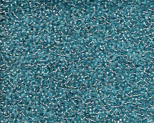 Miyuki Seed Beads 15/0 in Blue Topaz Trans. Silver Lined
