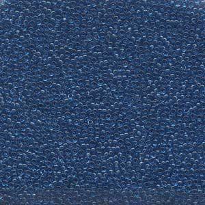 Miyuki Seed Beads 15/0 in Dark Turquoise Blue Transparent