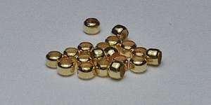 2mm Bead Crimp (x500)in Gold Plate