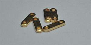 7mm 2 hole Spacer Bar in Gold Plate