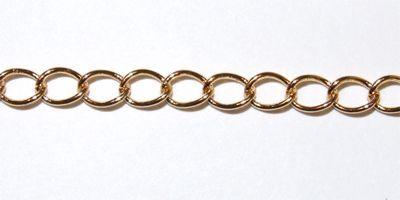 4.2mm Curb Chain in Gold Plate