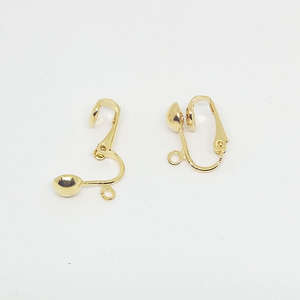 Round Clip On Earring - Gold Plated