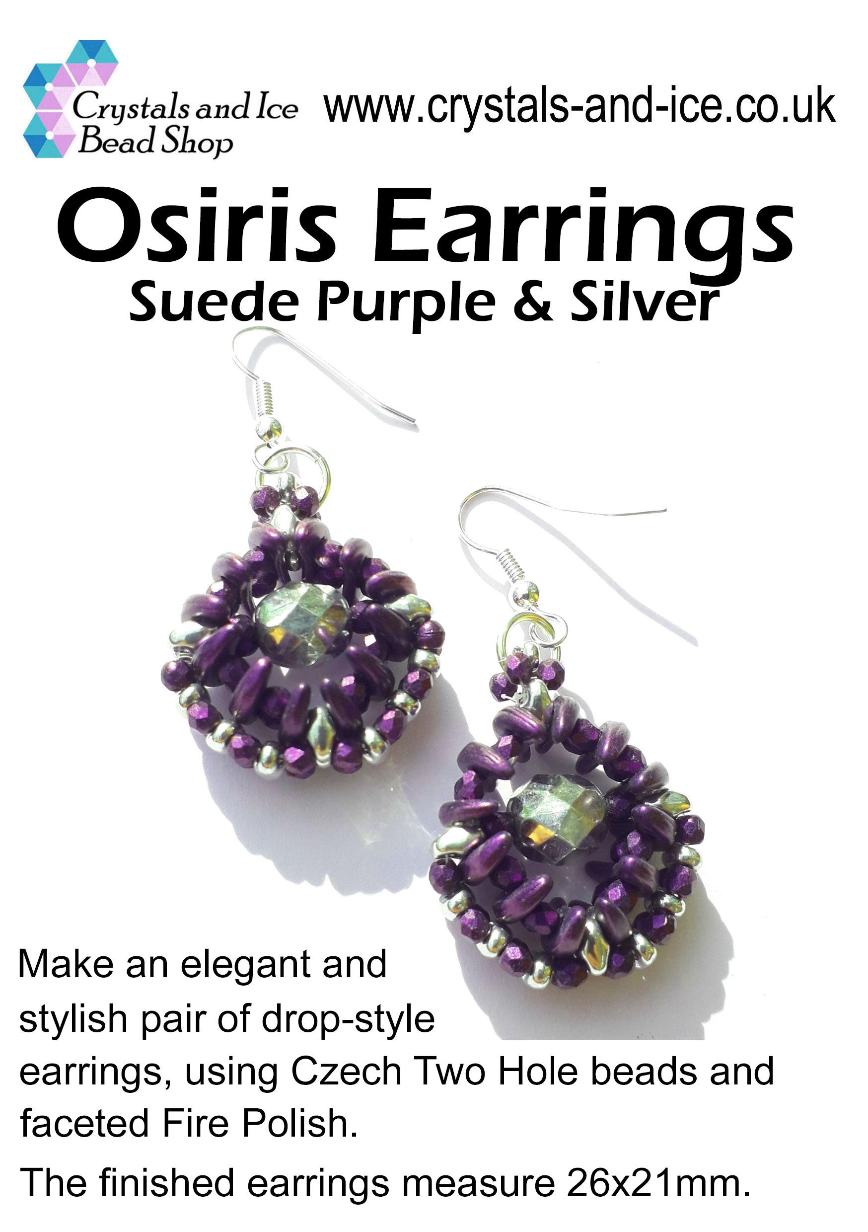 Osiris Earrings Kit - Purple and Silver