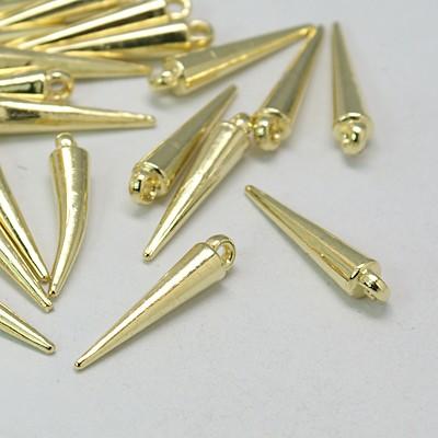 22x4mm Acrylic Spikes - Gold Colour