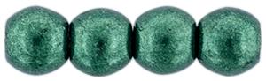 3mm Czech Glass Round Beads  - Saturated Metallic Martini Olive