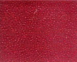 Miyuki Seed Beads 11/0 in Medium Red Trans.