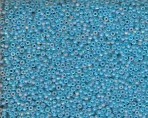 Miyuki Seed Beads 11/0 in Blue Topaz Trans. Matte AB