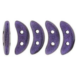 CzechMates Two Hole Crescent in Metallic Suede Purple