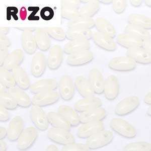 2.5x6mm Rizo Bead in Chalk White
