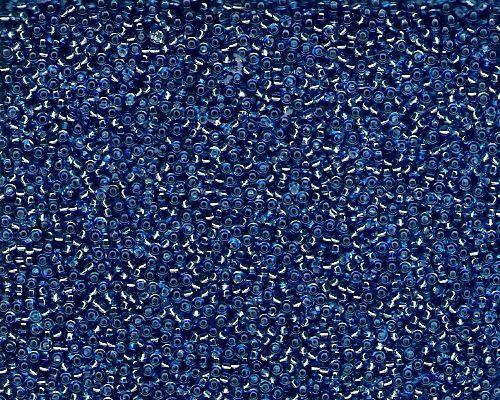 Miyuki Seed Beads 15/0 in Sapphire Blue Trans. Silver Lined