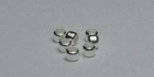 2mm Bead Crimp in Silver Plate