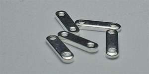 7mm 2 hole Spacer Bar in Silver Plate