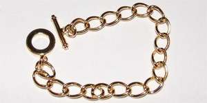 190mm Charm Bracelet in Gold Plate