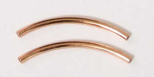 20mm Curved Tube - Copper Plated