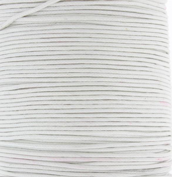 2mm  Waxed Cord - White
