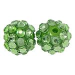 10x12mm Round Resin and Acrylic Bead - Green