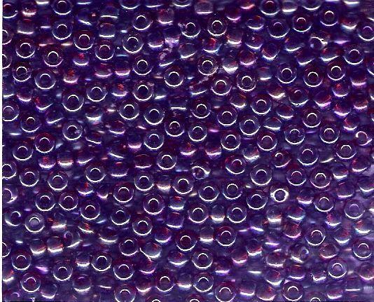 Miyuki Seed Beads 6/0 in Purple/Amber Trans. AB